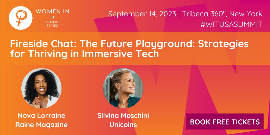 womeninitawards's tweet photo. Only 1 day left to claim your FREE Summit pass to the LIVE and in person Women in IT Summit, USA Edition and explore the future of immersive tech!
Claim your FREE pass: https://t.co/UM6ySPFEGw
Explore the agenda: https://t.co/TpOIAaskLJ
#WITUSASummit #WomeninIT #WITSummit https://t.co/8ORNqJIXdJ