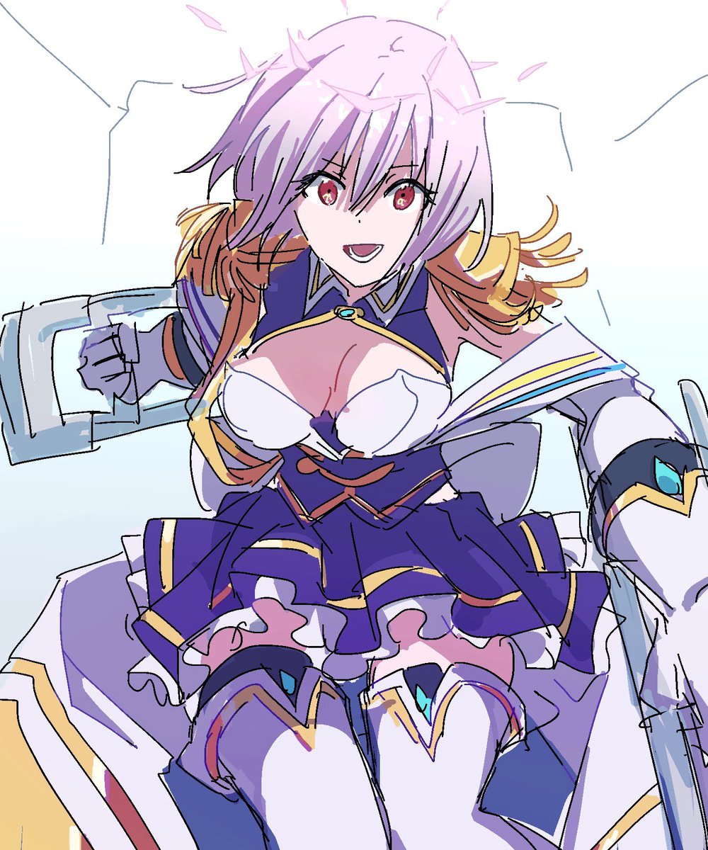 アカネ「落書き グリユニのアカネちゃんに操縦桿持たせたら完全にロボットアニメだなと思った」|みむしのイラスト