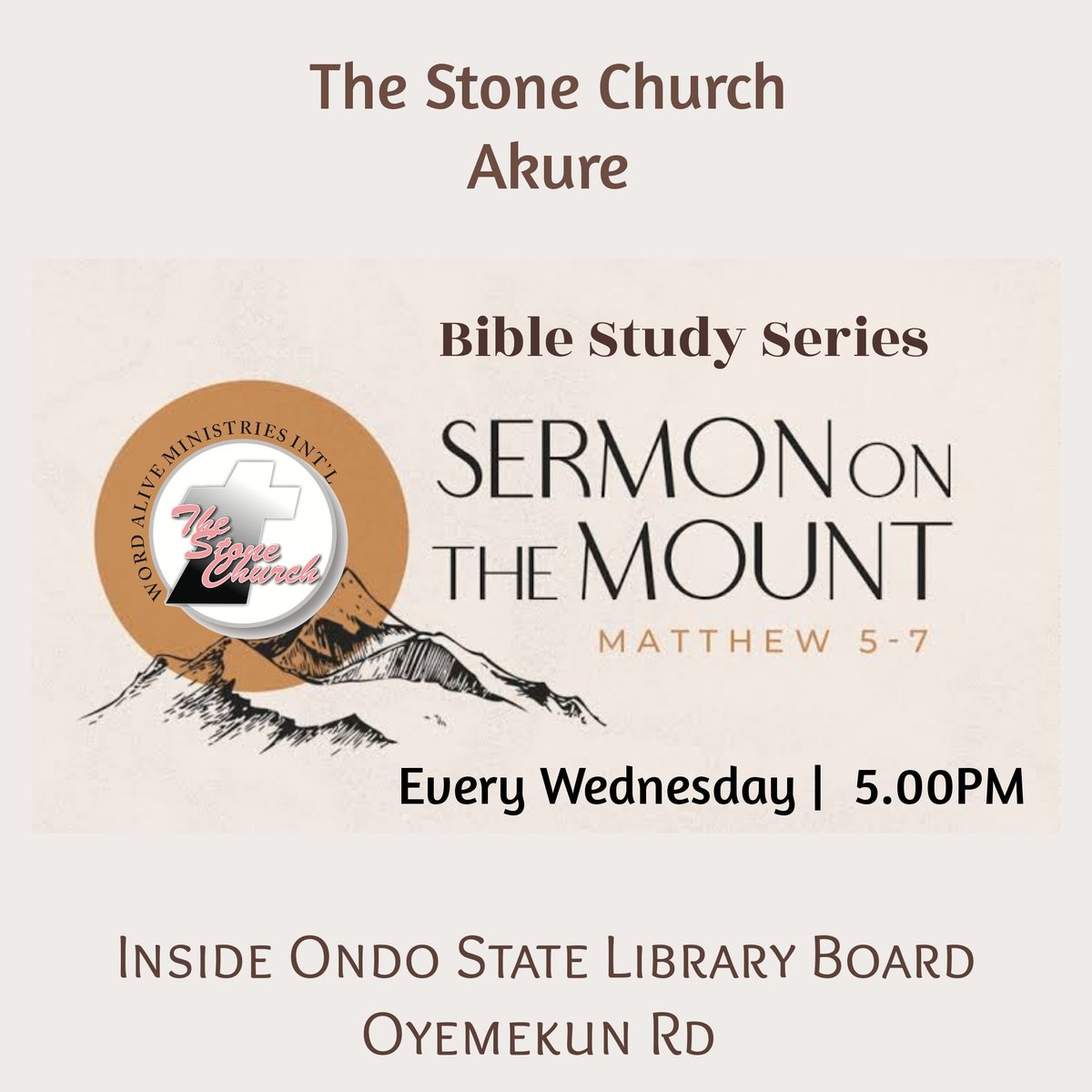 TSCAkure's tweet photo. Join us this evening as we spend time in GOD's WORD. 

It will surely be a blessed time of fellowship 

#KingdomCome 
#Dominion #WERULE https://t.co/OlnhWLudIY