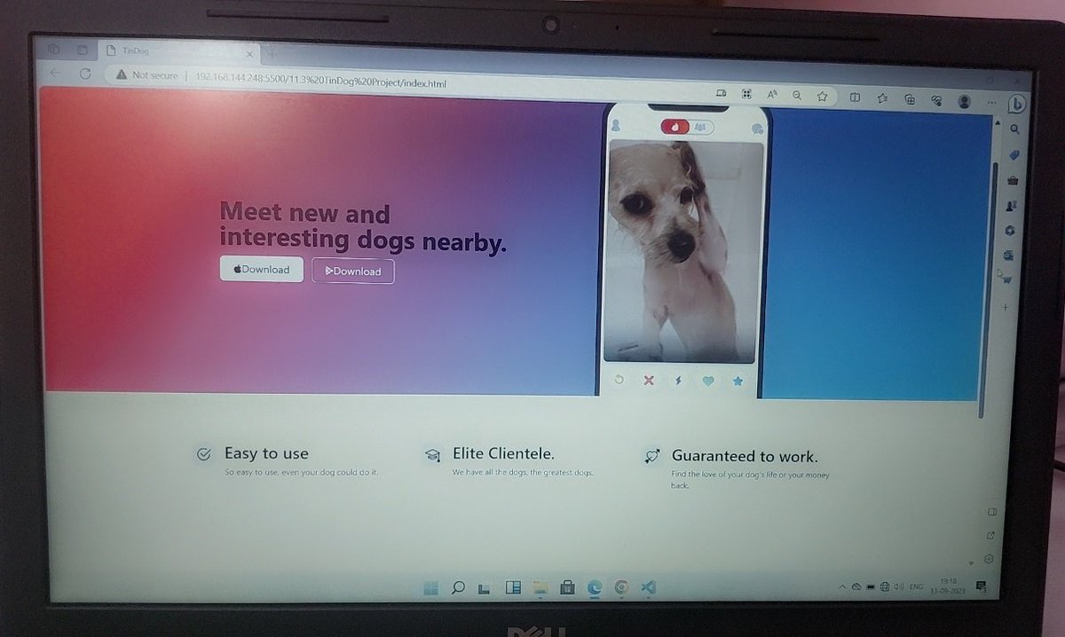 DebolinaGupta4's tweet photo. Nothing just practising a project called TIN-DOG (tinder for dog) ;")
#tinder #webdevelopment #FrontEnd #bootstrap #javascript https://t.co/ftsH60fSqe