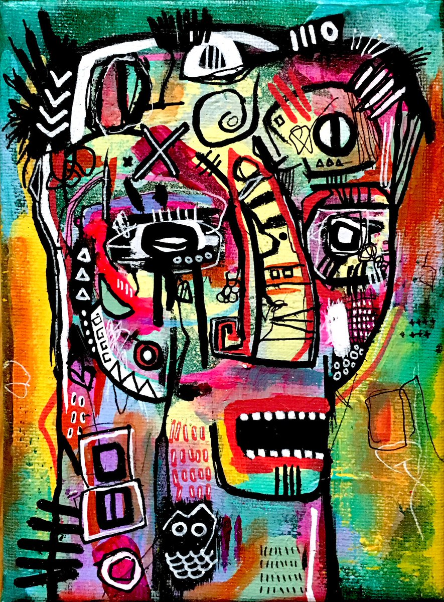 Anyone still here for the art?? I’ll be giving away this dope neo expressionism piece by <a href="/Artofianjones/">Ian Jones</a> to one of my <a href="/friendtech/">friend.tech</a> key holders after my next 10 keys are sold 👀