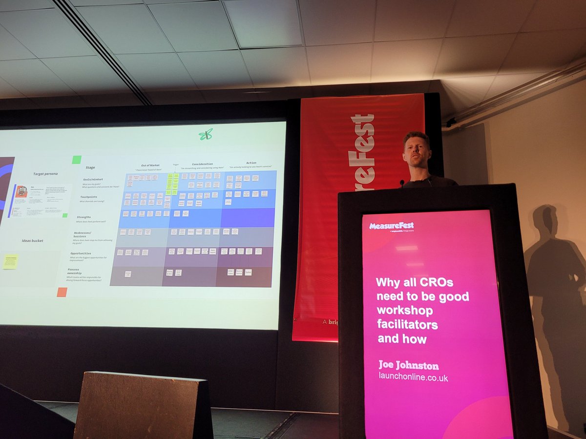 Great talk from Joe about how to run good workshops #BrightonSEO #measurefest he really set the audience and theme up nicely for my talk too!