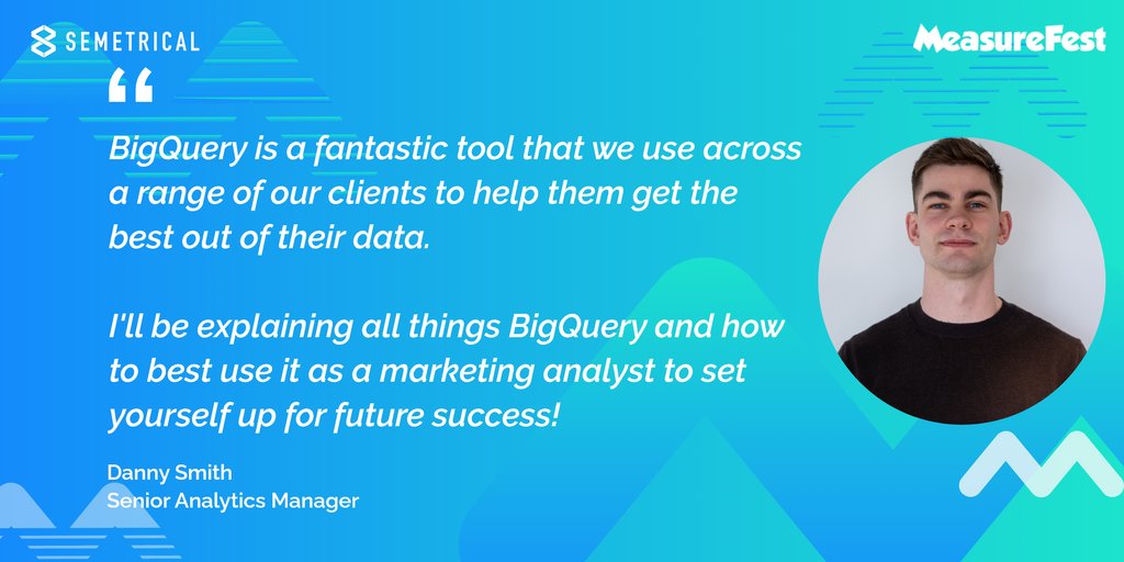 semetrical's tweet photo. It's only ONE HOUR to go until @DannySmAnalysis takes the stage at #Measurefest! 🤩

Still curious as to what he'll be covering? Read some details from the man himself about what to expect 👇️

Get more info here: https://t.co/Z6k8fOaDel

#analytics #bigquery https://t.co/9QQ8HUl3Th