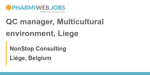 New Job!: QC manager, Multicultural environment, Liege
pharmiweb.jobs/job/1708906/qc…
- QC manager
- Location: Liège, Région Wallonne 
- Recruiter:NonStop Consulting
#lifesciencejobs #pharmaJobsBelgium #biotechjobs #clinicalresearchjobs #pharmiweb