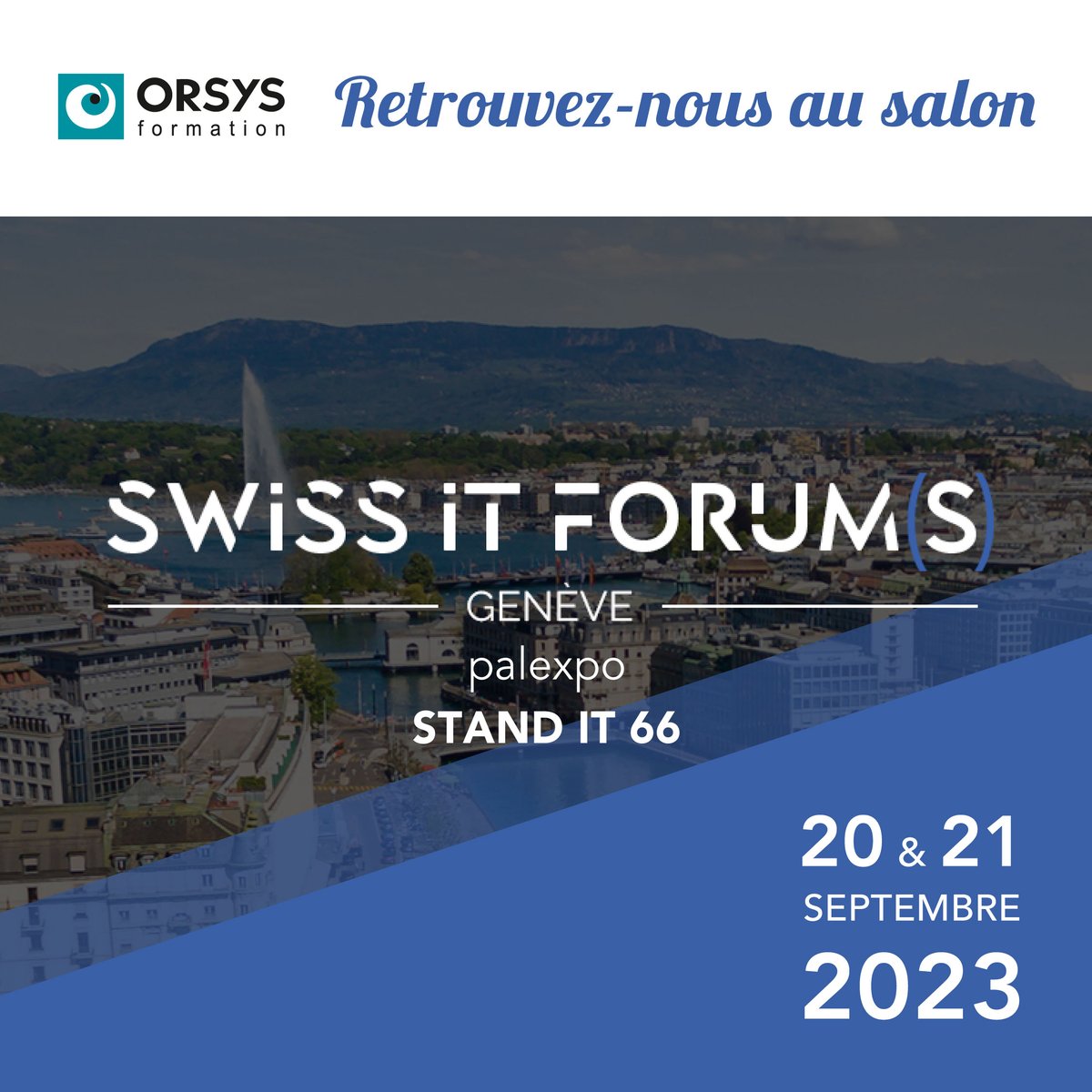 ORSYS's tweet image. [#Salon] 𝐉-𝟕 avant le salon 𝐒𝐰𝐢𝐬𝐬 𝐈𝐓 𝐅𝐨𝐫𝐮𝐦(𝐬) ! Nous vous attendons nombreux les 20 et 21 septembre au @Palexpo de Genève. Rendez-vous au stand IT 66 😉   Pour en savoir plus : swiss-it-forums.tech/fr/

#ORSYS #SwissITforums #Suisse #Geneve #IT
