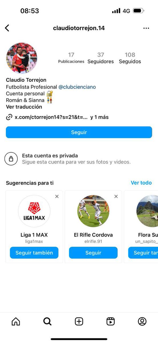 ctorrejon14's tweet photo. Ayudenme denunciando esta pagina porfavor!! Yo no tengo Instagram!! Se esta haciendo pasar por mi y con nombres de mis hijos 🤬 https://t.co/LETrd2bDTj
