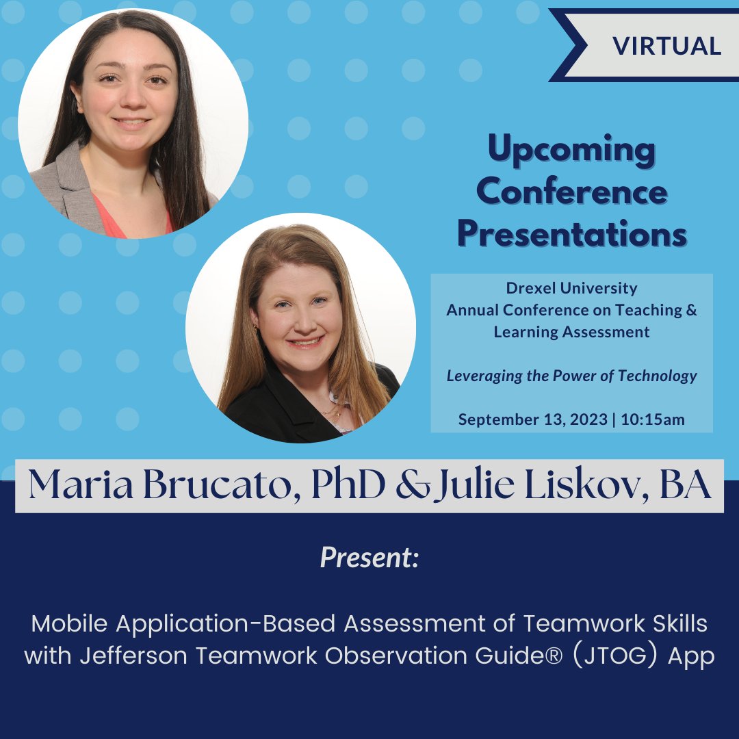 <a href="/mariagbrucato/">Maria Brucato</a> and Julie Liskov
will present today at Drexel University Annual Conference for Teaching &amp; Learning Assessment. We look forward to connecting if you're attending!
<a href="/DrexelUniv/">Drexel University</a>
drexel.edu/aconf/