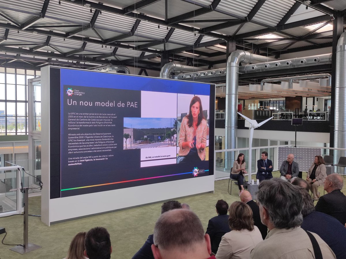 DelsPlans's tweet photo. Avui assistim al Fòrum d'indústria i energia al @DFactoryBCN #FIE2023 #energia #industria #renovables #poligons https://t.co/EEtH2n0Jlp