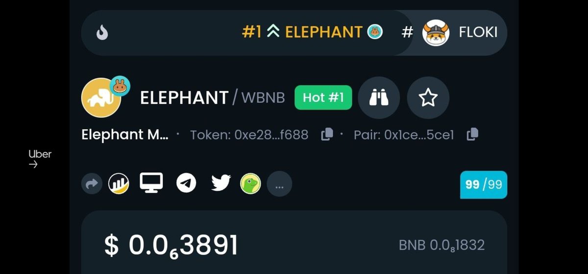 $ELEPHANT is trading No.1 again on dextools. This price keeps going up no matter what type of market conditions. What @ElephantStatus Team has done is simply insane. I applaud you guys. Keep up the great work. Jupiter awaits for us! 🐘🔥🚀#followtheherd #DeFi #Futures #Unlimited