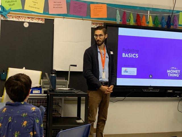 gccsadvanced's tweet photo. Thanks to @OneVisionFCU in preparing #gccsadvanced students for their final "Right/Write on the Money" projects. Thanks also to @INArtsComm in making those final projects possible. https://t.co/R0mECrlJ0q