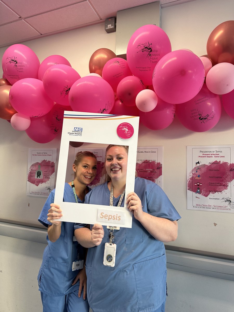 TheCountessNHS's tweet photo. Today is World Sepsis Day, and our Critical Care team marked the occasion by hosting a sepsis awareness stand in the hospital to highlight the signs of sepsis and the importance of fast and effective treatment. Visit here for info on symptoms &amp; treatment https://t.co/KsgcGb35hj https://t.co/zZlg71tB9m