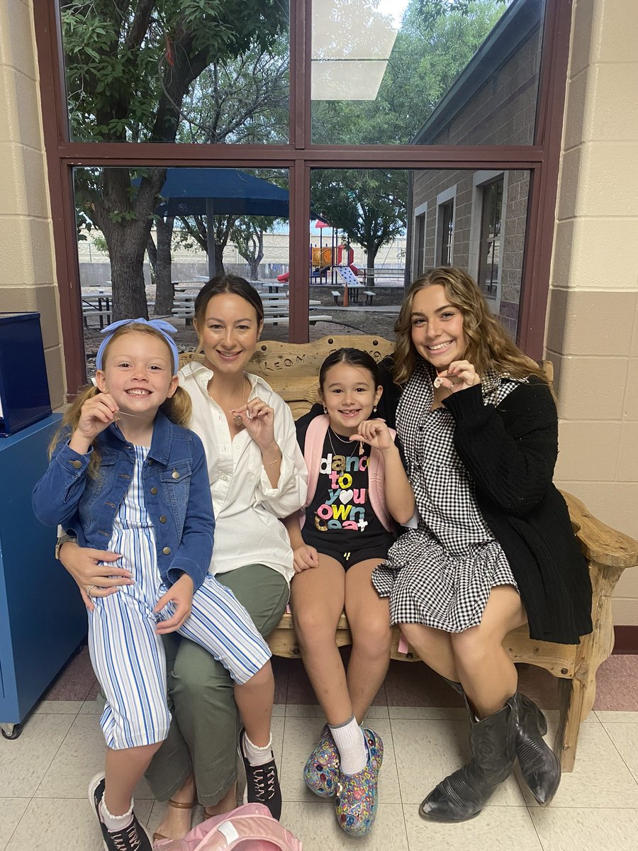 MrsBurnsPreK's tweet photo. A sweet student of mine from last year got us friendship necklaces 🥹. I will certainly cherish this forever. 🥲🩵@NISDLeonSprings https://t.co/ajcQ8BW1cf