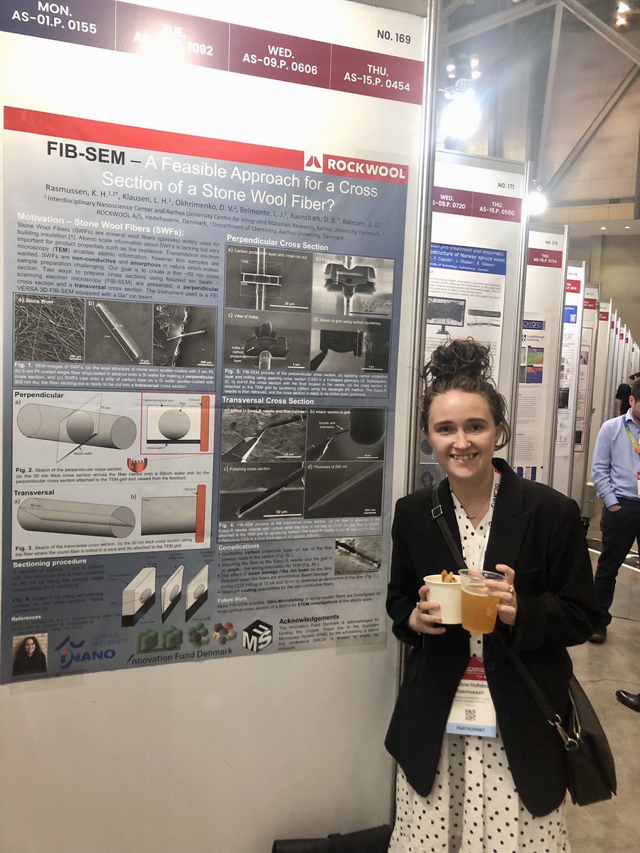 DISORDERGroup's tweet photo. Fiber FIB-fever at #IMC20! 🔬 
Krestine presented her initial work on cross sections of @ROCKWOOLGroup fibers using FIB-SEM 👏 Lots of good discussions from participants🍻 #focusedionbeam #microscopy 

Thanks to @eurmicsoc for the scholarship to attend 👏

Check out the poster! https://t.co/ThJbQoUPWz