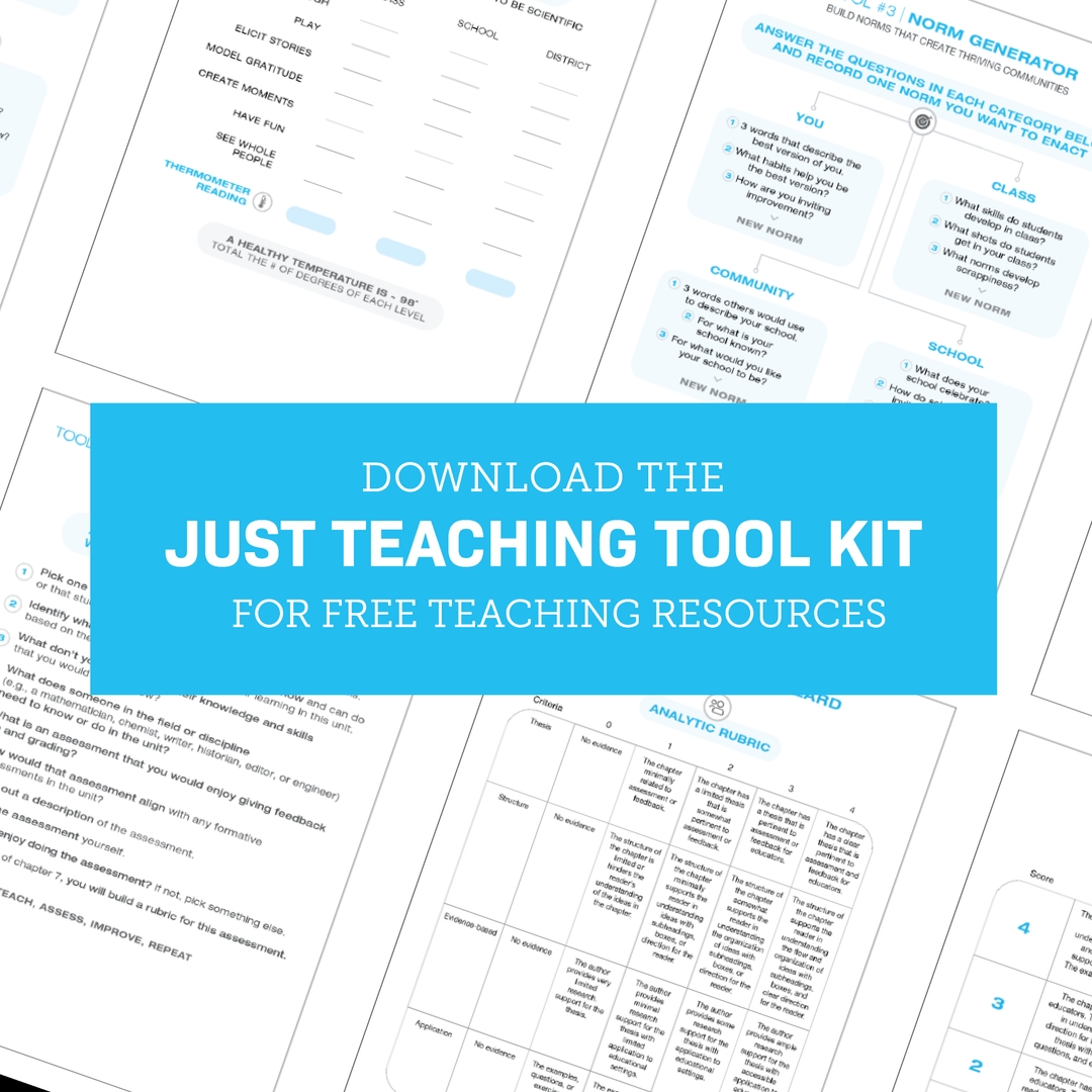 baylorcsl's tweet photo. Download this FREE resource from Dr. Eckert's book "Just Teaching." This toolkit is packed with different resources for you and your team of educators to work through individually and together. Download the toolkit today and get started! Link in bio.  https://t.co/PvtZavrbXb https://t.co/yE4RBxJYND
