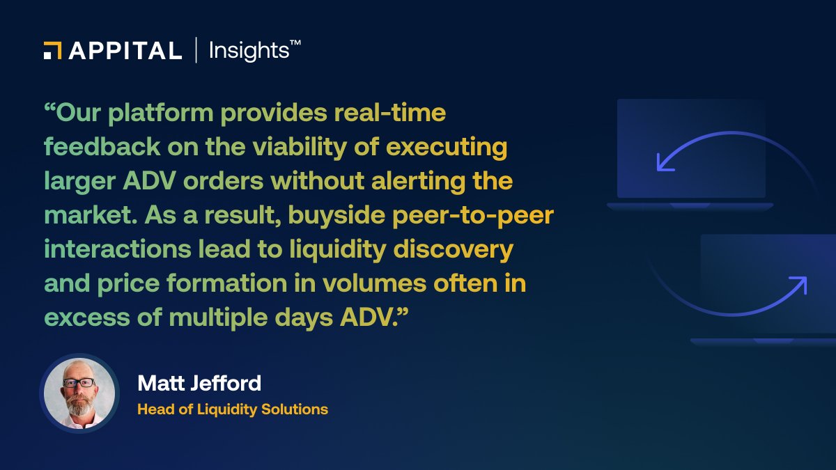 Our Head of Liquidity Solutions Matt Jefford spoke to @BestExecution on how Appital Insights™ helps solve issues around liquidity fragmentation and price erosion for asset managers. bestexecution.net/appitals-insig…