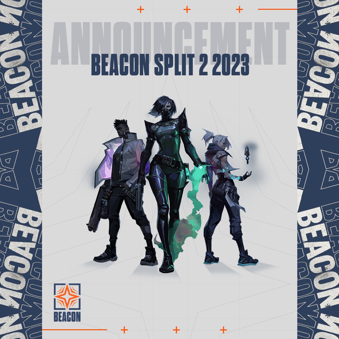 valleague_ne's tweet photo. We're pleased to announce BEACON Split 2 2023 👏

🌍 BEACON North &amp; South divisions
🪜 New Ladder system operated by @Leagues_GG 
🏆 x2 Circuit Final divisions (D1 &amp; D2)
💰 €10,000 prize pool

🔗Read more: https://t.co/MlQLZ72vBr https://t.co/SDx6WLpK1s