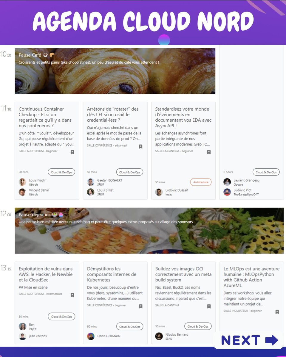 Cloud_Nord's tweet photo. 🎉 L'Agenda est presque FINALISÉ !

Les chiffres:

🚀 25 conférences/CodeLabs sur 3 tracks

🎙️ 35 speakers
@LapougeSolene @sebi2706 @wildagsx @zwindler  @lpiot @laurentgrangeau etc.

👥 400 participants

🤝20 sponsors et partenaires

📍Euratechnologiesà Lille le 12/10

🧵 THREAD https://t.co/pwjO4uqz5z