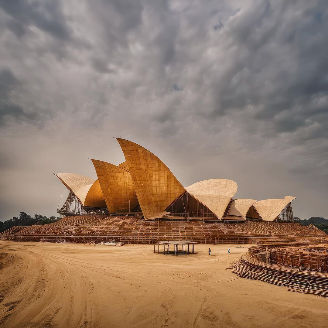 parametricarch's tweet image. What if remarkable architectures were built from bamboo? In this series of AI-generated images, Carlos Bañon Blazquez explores whether bamboo could be the key to a more regenerative and harmonious future. Can you name them all?
#artificialintelligence #midjourney…