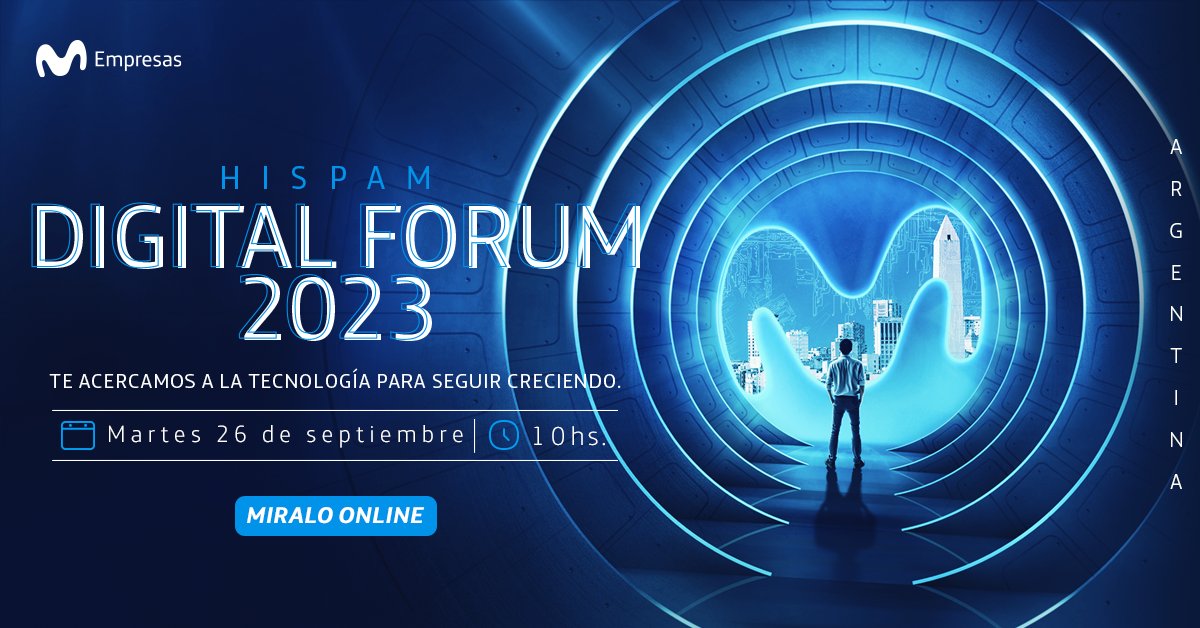 MoviEmpresasArg's tweet photo. Llega el #HispamDigitalForum 2023, el evento que te acerca las tendencias digitales y herramientas disruptivas para impulsar el crecimiento sostenible y la competitividad de tu empresa. 🚀

¡No te lo pierdas!
📅 26 de septiembre
⏰ 10 hs
▶️Miralo en vivo por https://t.co/6PS8uISAi9