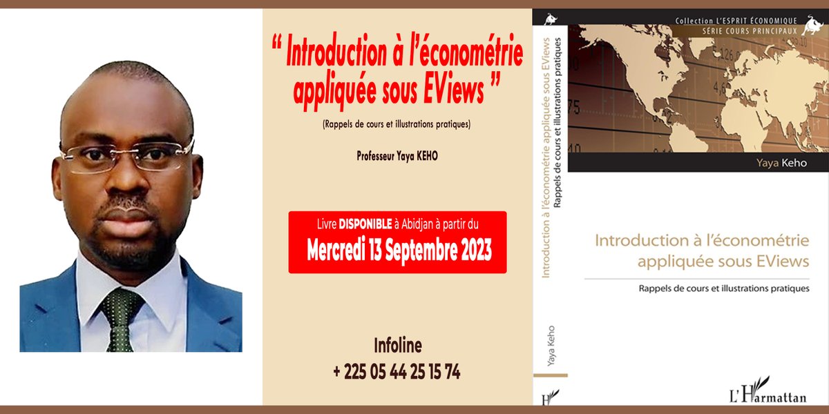 KehoYaya's tweet photo. LIVRE DISPONIBLE EN SUPPORT PAPIER EN COTE D’IVOIRE
Vous avez souhaité avoir le livre « 𝐈𝐧𝐭𝐫𝐨𝐝𝐮𝐜𝐭𝐢𝐨𝐧 𝐚̀ 𝐥’𝐞́𝐜𝐨𝐧𝐨𝐦𝐞́𝐭𝐫𝐢𝐞 𝐚𝐩𝐩𝐥𝐢𝐪𝐮𝐞́𝐞 𝐬𝐨𝐮𝐬 𝐄𝐕𝐢𝐞𝐰𝐬 » en version papier, il est maintenant DISPONIBLE.
 ☎️:+225 054 425 1574 https://t.co/i4DZp7C3ac