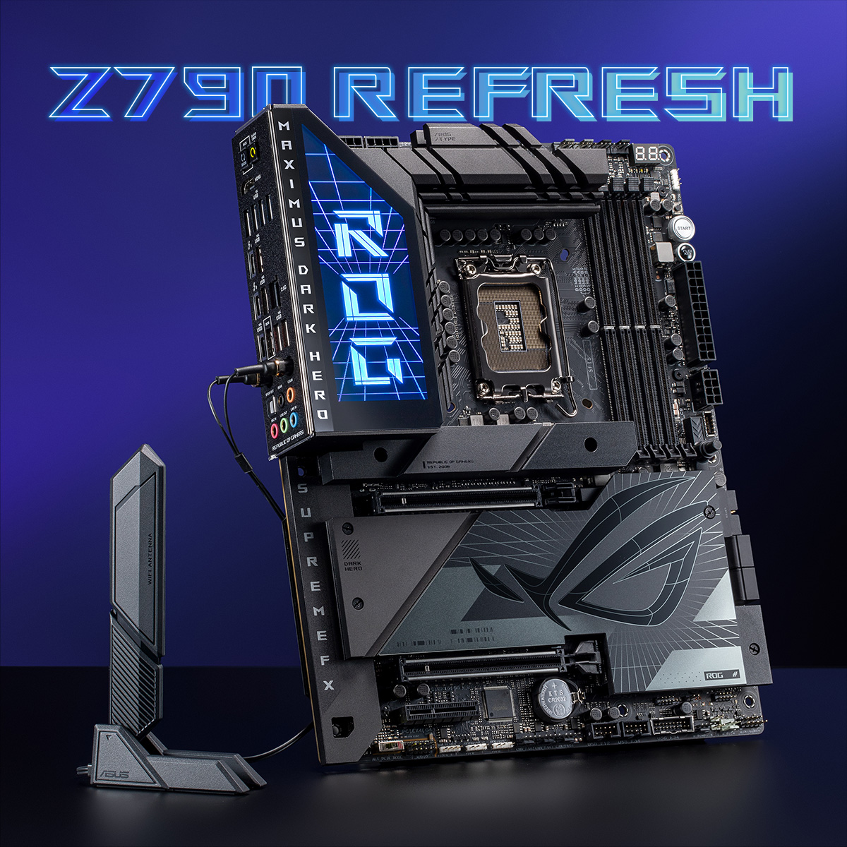 asusrogde's tweet photo. Zeitloses Design und herausragende Leistung: Wie gefällt euch das ROG Maximus Z790 Dark Hero❓

Die #Polymo-Beleuchtung auf der I/O-Abdeckung setzt den perfekten Akzent und sorgt für eine auffällige Ästhetik.
Mehr Infos:👉https://t.co/hwvExVJimr

#ROGZ790 #IntelNextGenProcessor https://t.co/mp9AtPZPur