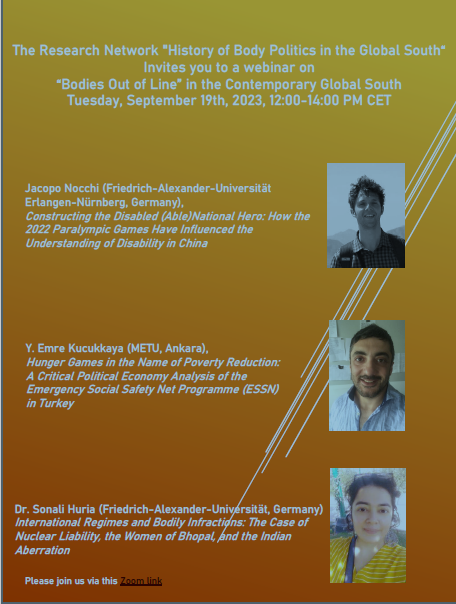 Dr. Elife Biçer-Deveci (@elifebicer) on Twitter photo You are kindly invited to an academic webinar with <a href="/emrekucukkaya/">Emre Kucukkaya</a> (<a href="/METU_ODTU/">METU / ODTÜ</a>) <a href="/JacopoNocchi/">Jacopo Nocchi</a> and <a href="/HuriaSonali/">Sonali Huria</a> (<a href="/UniFAU/">FAU Erlangen-Nbg</a>) on "Bodies Out of Line"
zoom-link: huji.zoom.us/j/89305310464?… You are kindly invited to an academic webinar with <a href="/emrekucukkaya/">Emre Kucukkaya</a> (<a href="/METU_ODTU/">METU / ODTÜ</a>) <a href="/JacopoNocchi/">Jacopo Nocchi</a> and <a href="/HuriaSonali/">Sonali Huria</a> (<a href="/UniFAU/">FAU Erlangen-Nbg</a>) on "Bodies Out of Line"
zoom-link: huji.zoom.us/j/89305310464?…