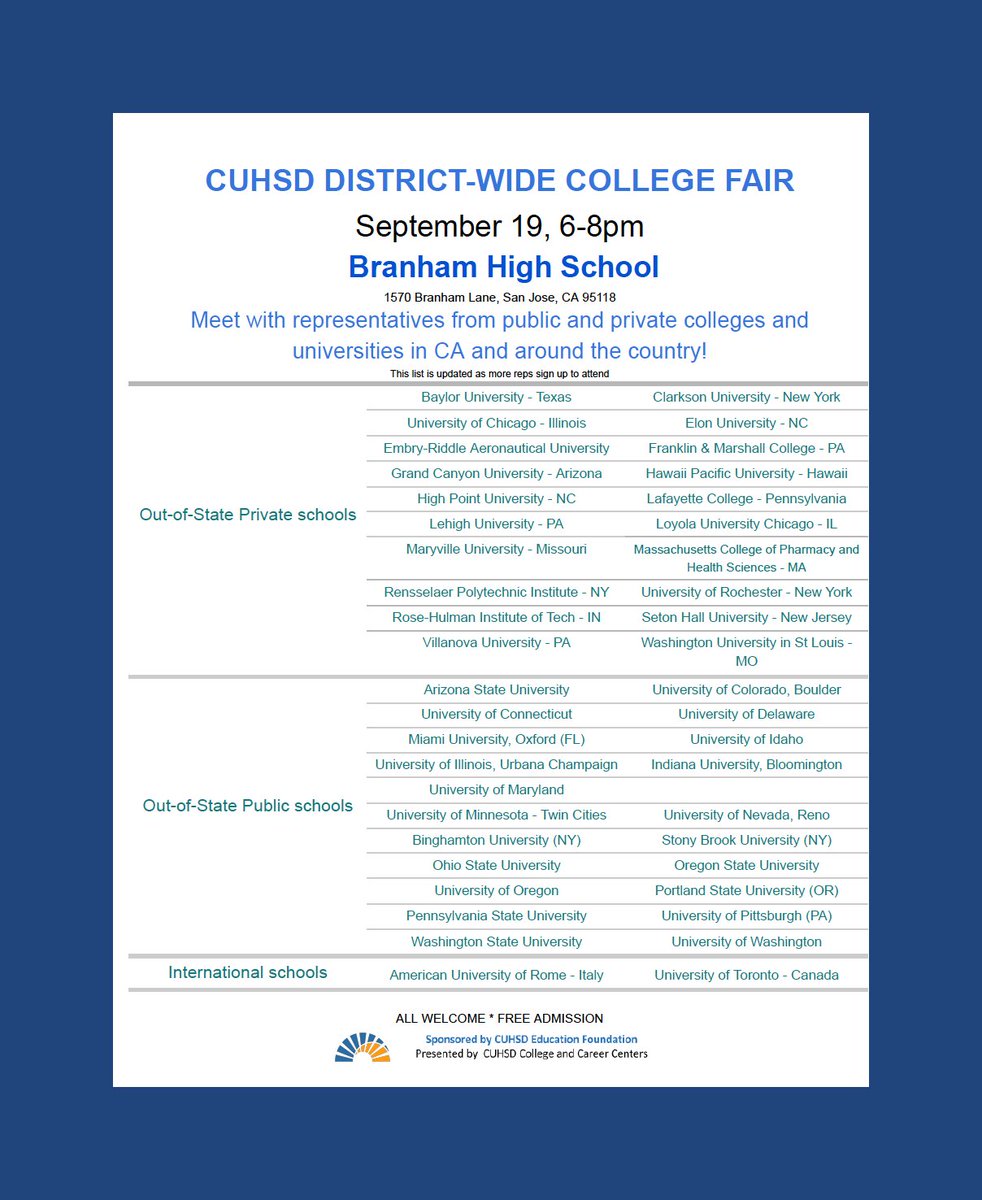 CUHSD Ed Foundation tweet media