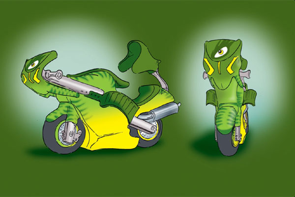 coasterpedia's tweet photo. Check out the original designs for Toverland's Booster Bike! These where drawn by German design firm Goldorange. Most of these wouldn't come to realisation, and the ones that did would be manufactured by Dutch company Joop van den Heuvel! https://t.co/yH8XrUx4A5