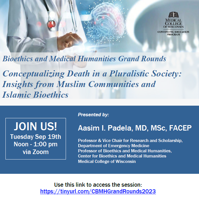 aasim_padela's tweet photo. Can we hold different views on #death in society and have bioethical policies allow for such? Next week I will draw on empirical #Muslimhealth research & #IslamicBioethics to discuss this @MedicalCollege join us virtually
https://t.co/KGziISvWgZ https://t.co/x465kHdDkG
