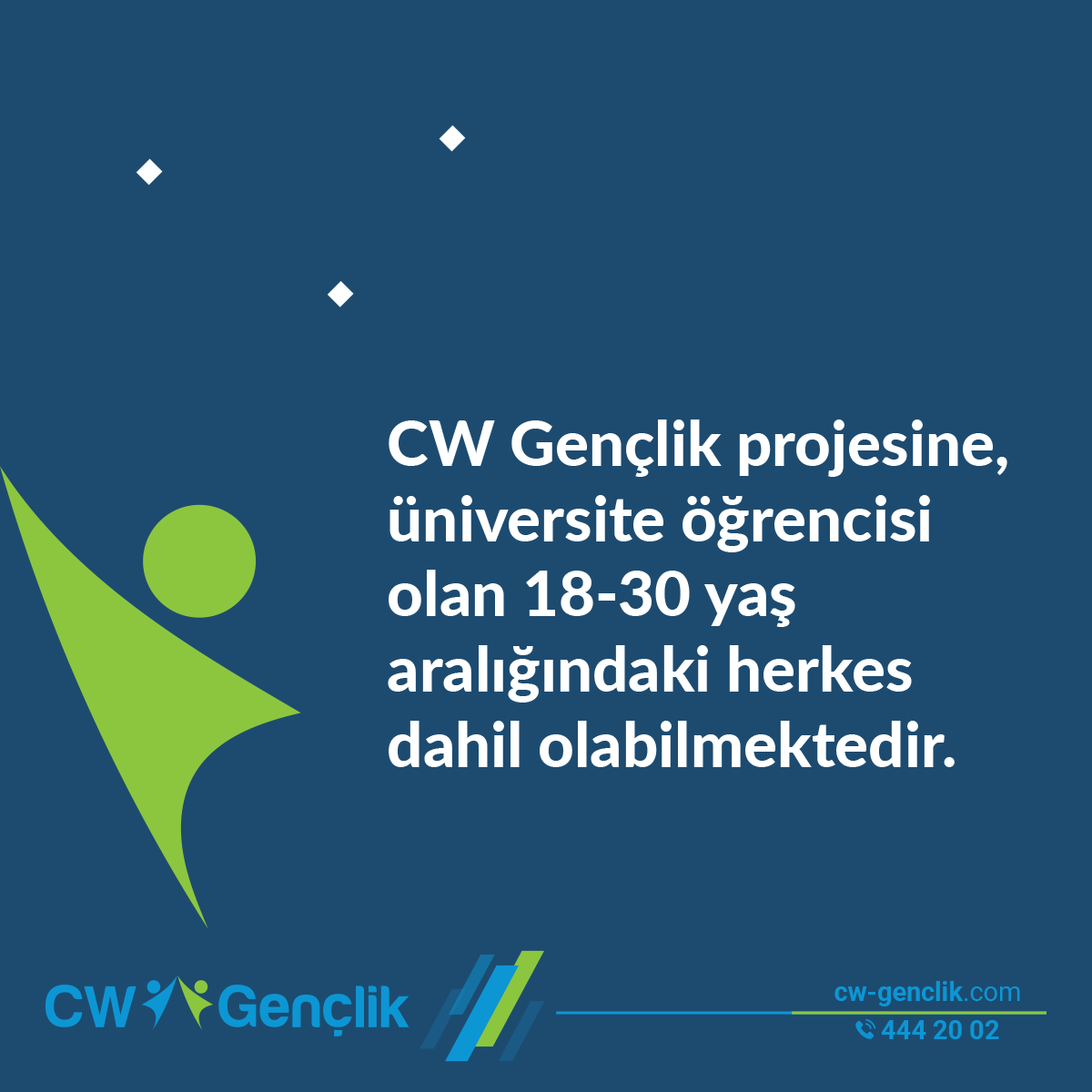 CW Gençlik bünyesine kimler katılabilir?

CW Gençlik projesine, üniversite öğrencisi olan 18-30 yaş aralığındaki herkes dahil olabilmektedir.

#cwenerji #cwene #cwgençlik