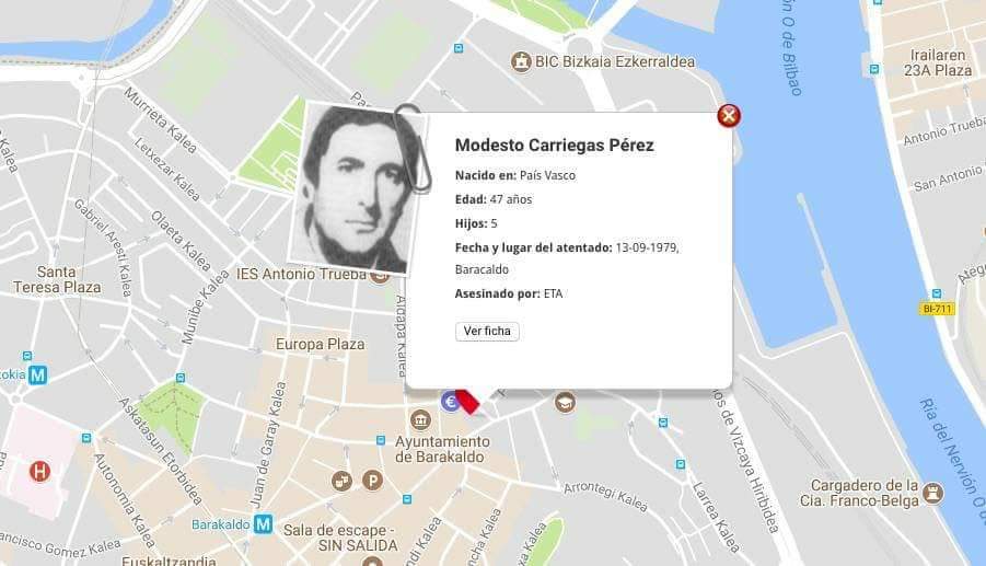 urteagaGC's tweet image. 13 de Septiembre de 1979 #ETA asesinó en #Baracaldo a Modesto Carriegas, director de sucursal del Banco Hispano Americano. Había sufrido unos meses antes un secuestro de #ETApm.

También #impune

MEMORIA DIGNIDAD Y JUSTICIA ⚖️ 
PÁSALO, CONTRA EL OLVIDO.