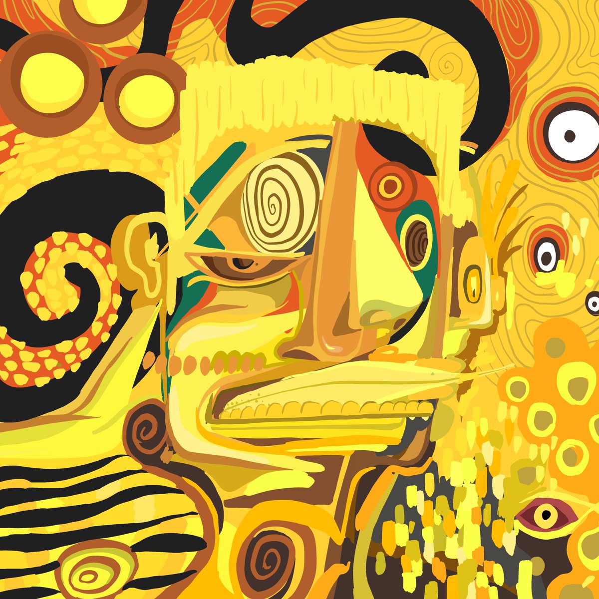 DrGrinspooon's tweet photo. GM world, 

The week has just commenced, ushering in a creative fervor, and I find myself engaged in a profound dialogue with the essence of gold. 

Will it be a week bathed in pure gold? Surpassing boundaries, radiating brilliance, shaping existence - a true heavyweight contender.

 This marks the second "Abstract Herb" of the week. Embrace the journey with delight.

#herbish #herbfam 🌱