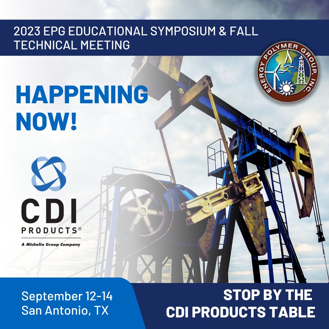 CDIProducts's tweet photo. Exciting Times in San Antonio!
CDI Products is thrilled to be part of the EPG's 2023 Educational Symposium and Fall Technical Meeting at the Hilton Palacio Del Rio. Be sure to stop by our table today and connect with us.
https://t.co/7ft8hj7826
#EPG2023 #EnergyPolymerGroup https://t.co/phzd2QXGox
