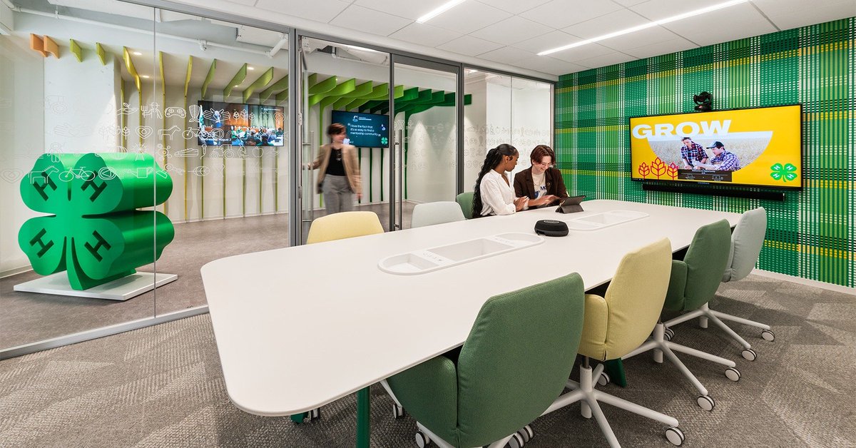 We are thrilled to announce the completion of the National 4-H Council's new headquarters in downtown DC!🍀 To learn more about this project and view more photos, visit here: bit.ly/3PDOvhC #National4HCouncil #CreativeSpaces #InteriorDesign #WashingtonDC