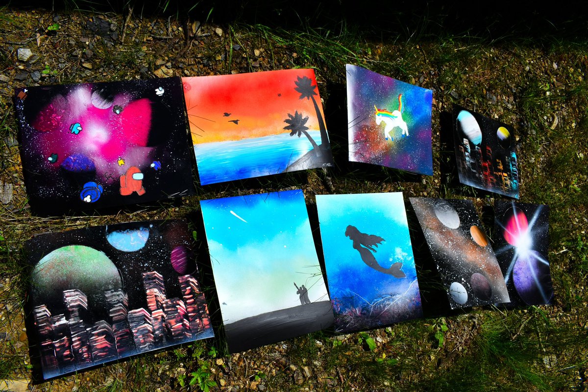 Custom spray paint art at levisprayart.com 🎉 Help us get some needed sales; checkout our pinned 😉💍 #p4p