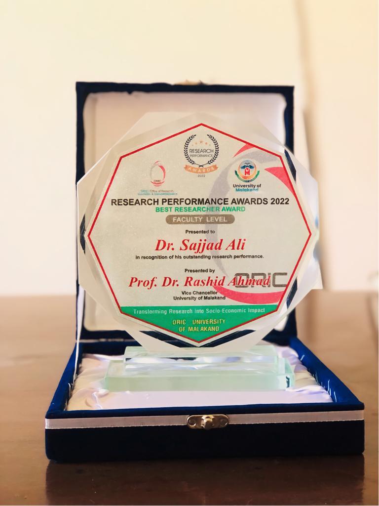 Year 2022🎉:
I achieved First place in the Research performance Award for the best researcher of the academic year 2022 in University of Malakand
<a href="/ThePhDPlace/">The PhD Place</a> 
<a href="/PhDVoice/">PhD Voice - Independently Run</a> 
<a href="/PhD_Genie/">PhD_Genie</a>