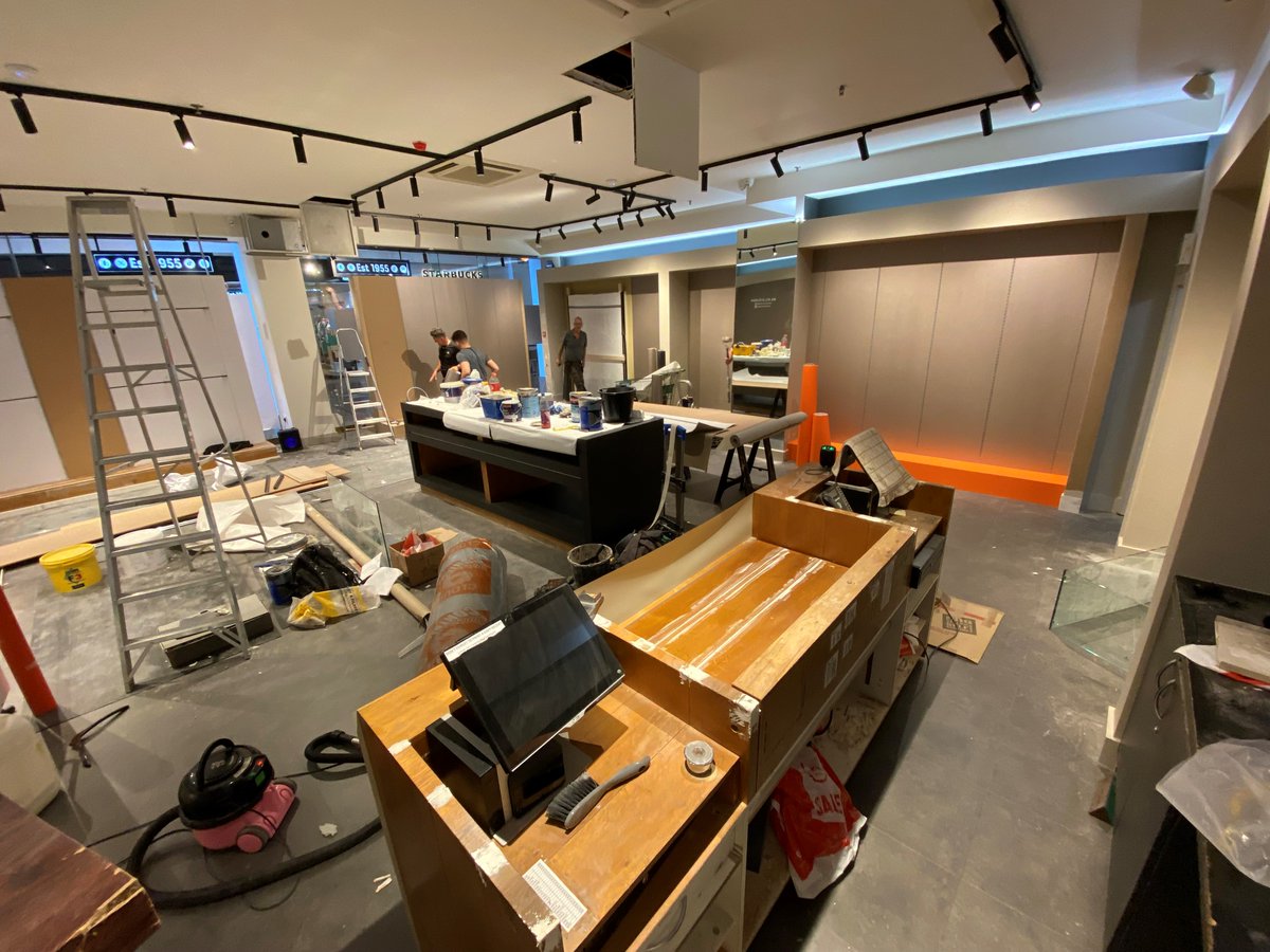 hurleysofficial's tweet photo. Phase 2 of our store refurbishment is almost finished! 👀 

The Hurleys shop that you all know and love will soon unveil its fully renovated women's store, stocked with all our brand new products with more of the latest styles daily.  🙌

#storerefit #storeopening #refurbishment https://t.co/eFhK38KFHF