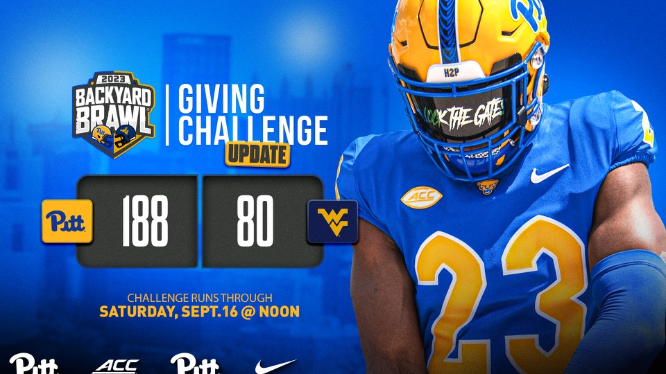 Pitt_ATHLETICS's tweet photo. 09.13 🔄 13.09

It's a perfect day to give $13.09 to the Backyard Brawl Giving Challenge!

Give now to extend the lead: https://t.co/llBxtlhp90 https://t.co/e77kdPXe30