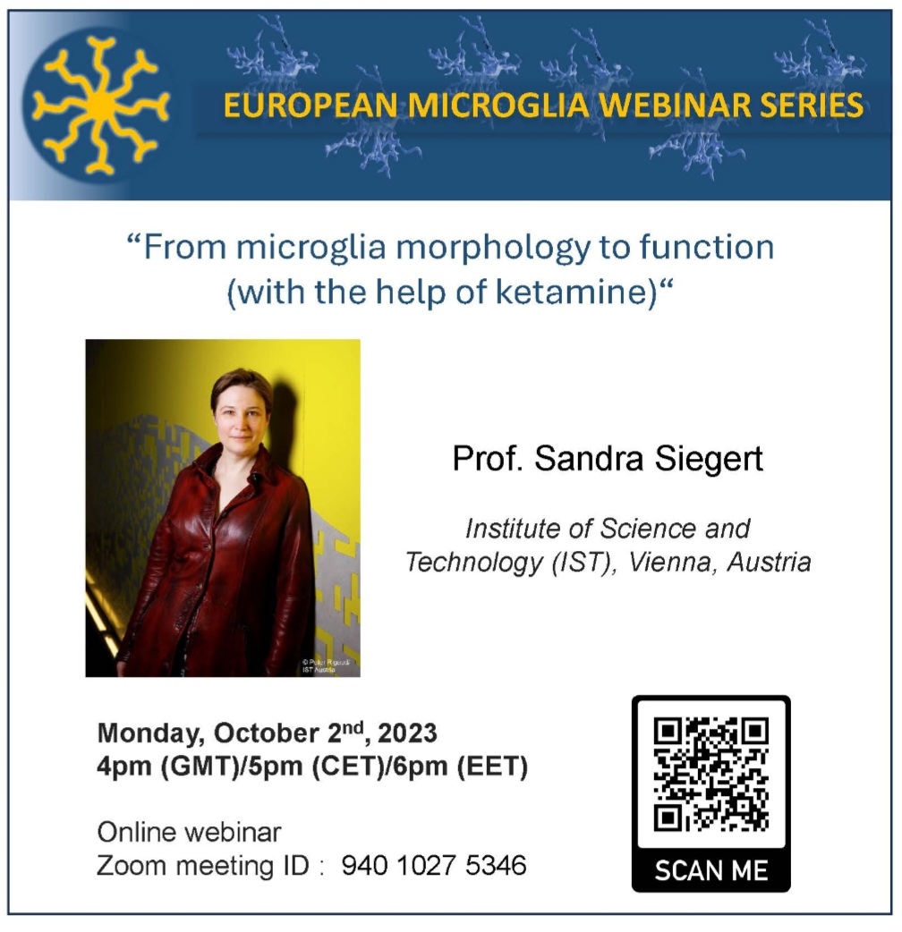 📢 It is finally here 📢 The webinar season will start soon with Prof. Sandra Siegert as the first speaker on October 2nd @SiegertLab @ATgliaNet @ISTAustria
