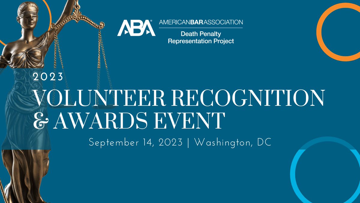 We’re proud to support @DeathPenaltyRep and hope you’ll join the livestream to hear about why representation matters featuring Sister @HeleanPrejean, author of #DeadManWalking, on 9/14 at 6pm ET. Watch & donate. #ABA #DeathPenalty #Justice #Donate ambar.org/2023awards