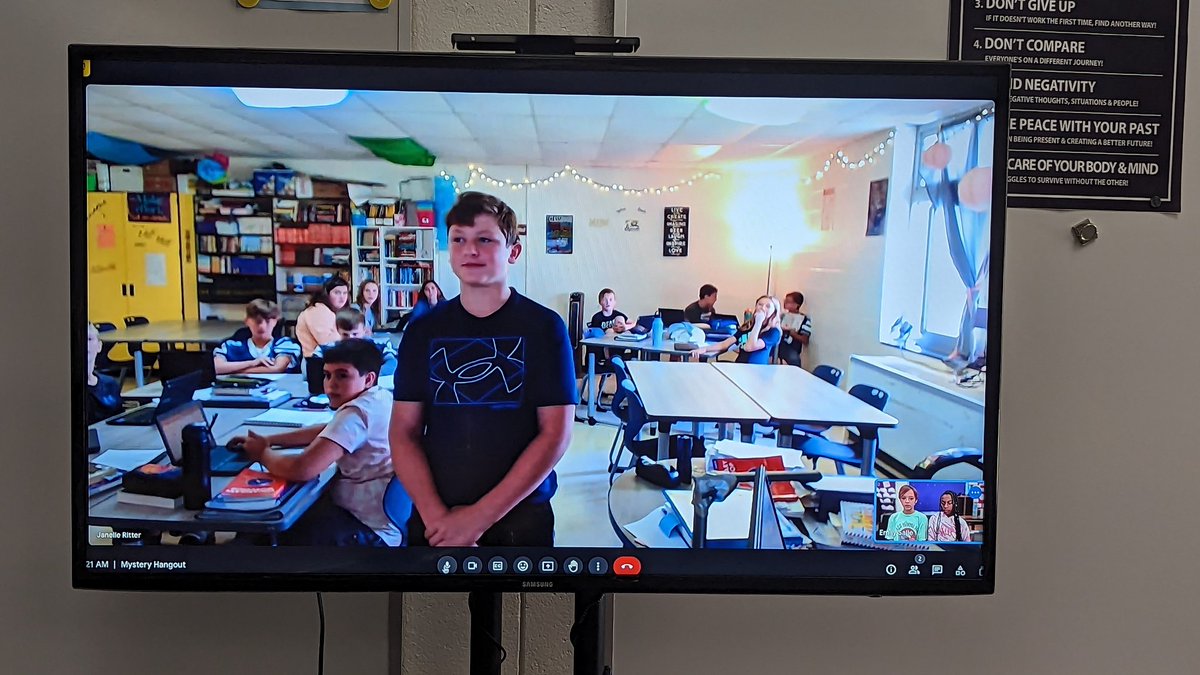 #mysteryhangout number three is going on NOW! We know they are in the US and east of the Mississippi River...where will they be from? Can we guess them first? A lot of critical thinking and logical reasoning going on in here....@LLawrenceElem #bpsne #prideofLL #mysteryskype