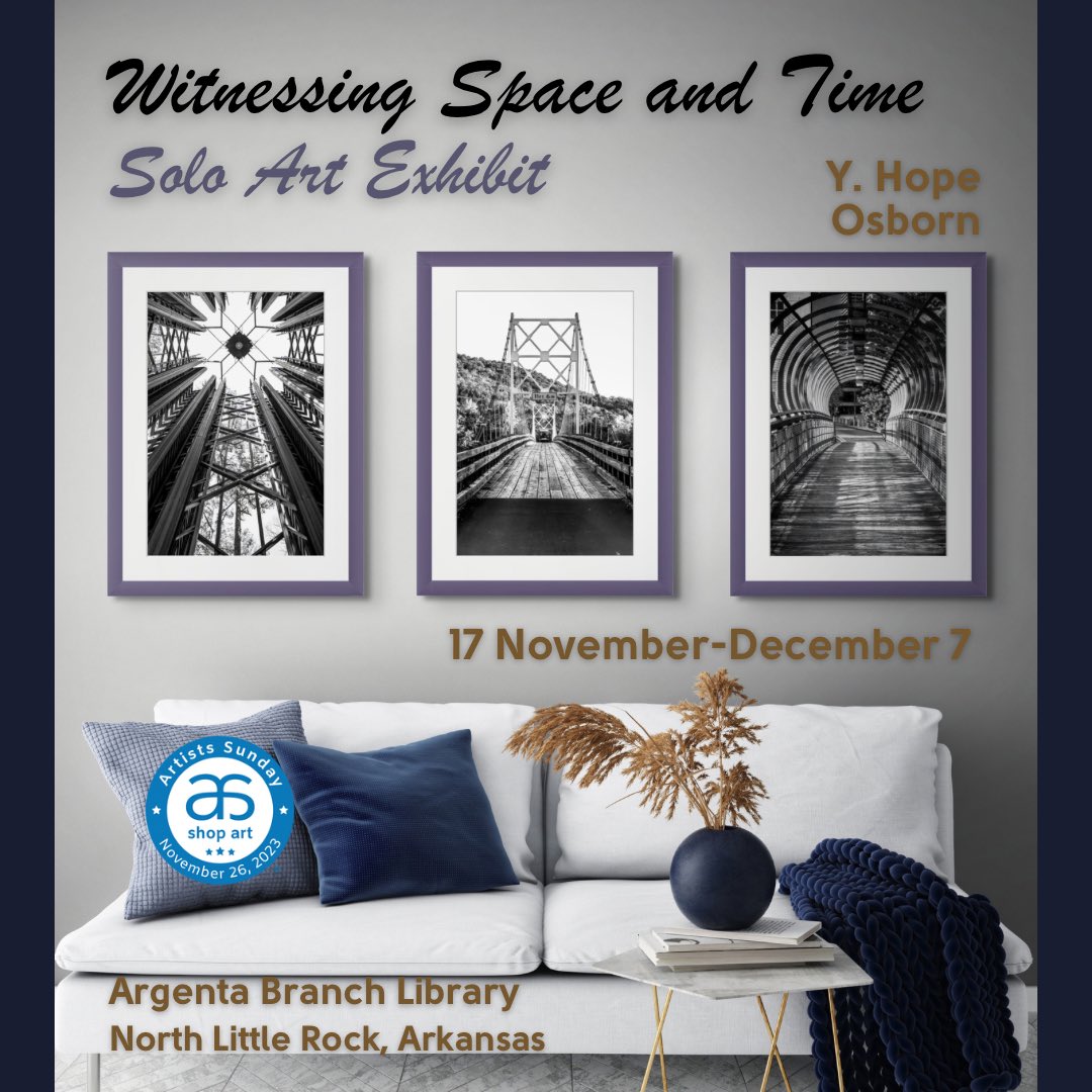 Come to Argenta Third Friday Art Walk in November and stay for the opening of my solo art exhibit “Witnessing Space and Time.” More details to come and surprises to come because it is also during #ArtistsSunday. #artexhibition #artexhibit #artexhibitionopening #soloartexhibition