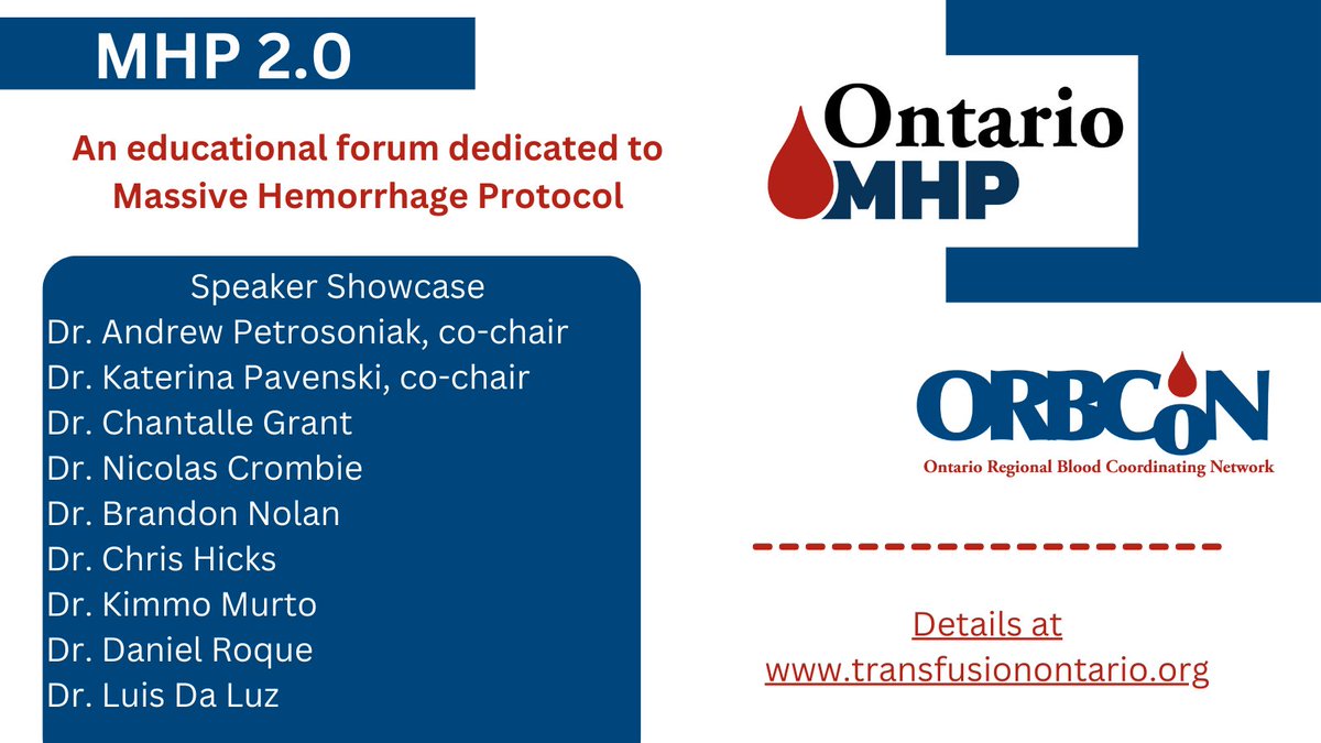 ORBCoN1's tweet photo. ⏰Thursday, November 9, 2023 
🏩DoubleTree by Hilton Toronto Hotel 
🚨 Register NOW⬇️ https://t.co/2lEu9Wq0gF 

#PatientSafety #Ontariohospitals #transfusionmedicine https://t.co/p8nohfsfV2
