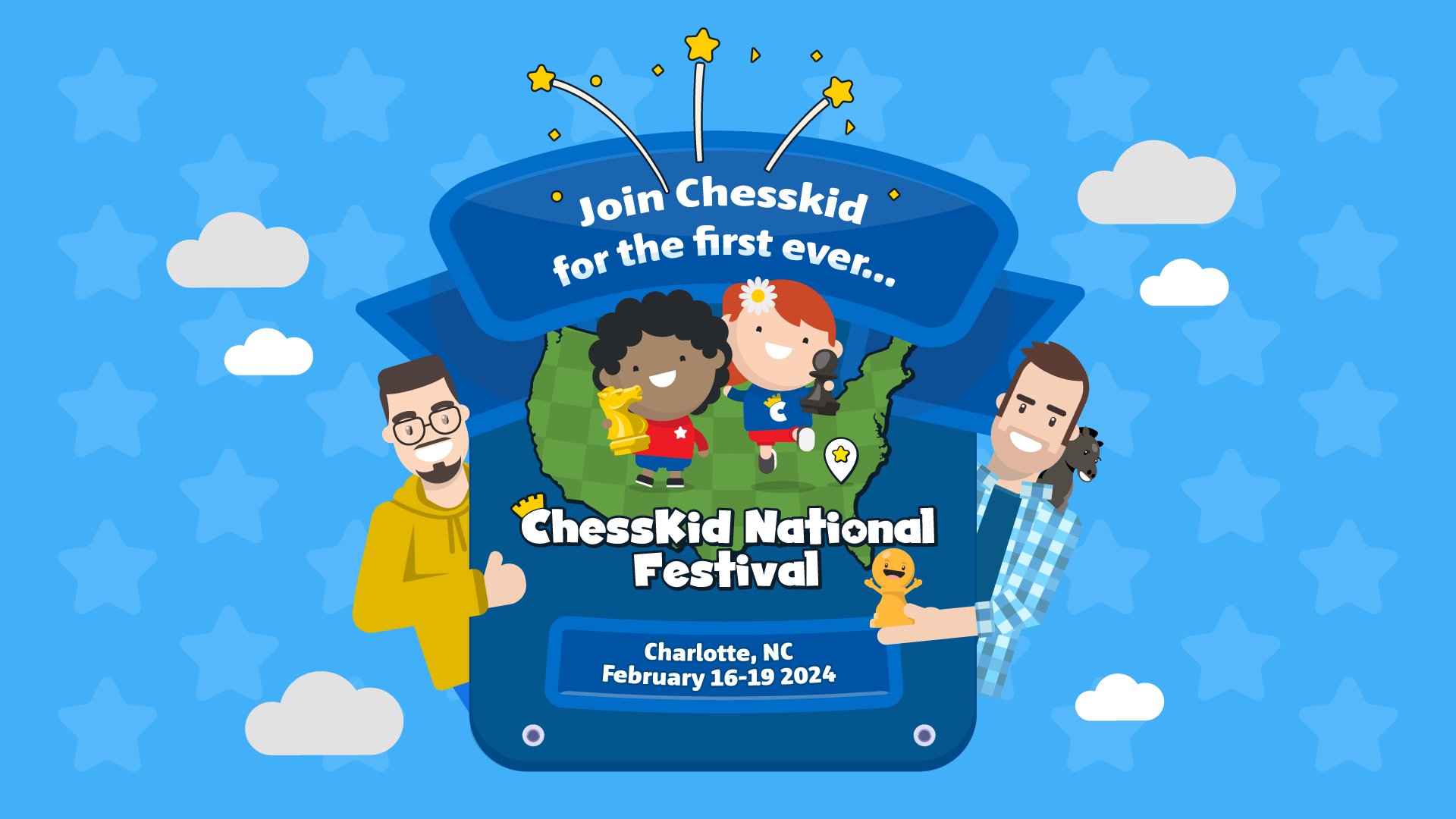 GothamChess on X: Super excited to announce the ChessKid National Festival  in Charlotte, North Carolina, February 2024. I will be there all 4 days  signing books, doing lectures, playing games, and more.