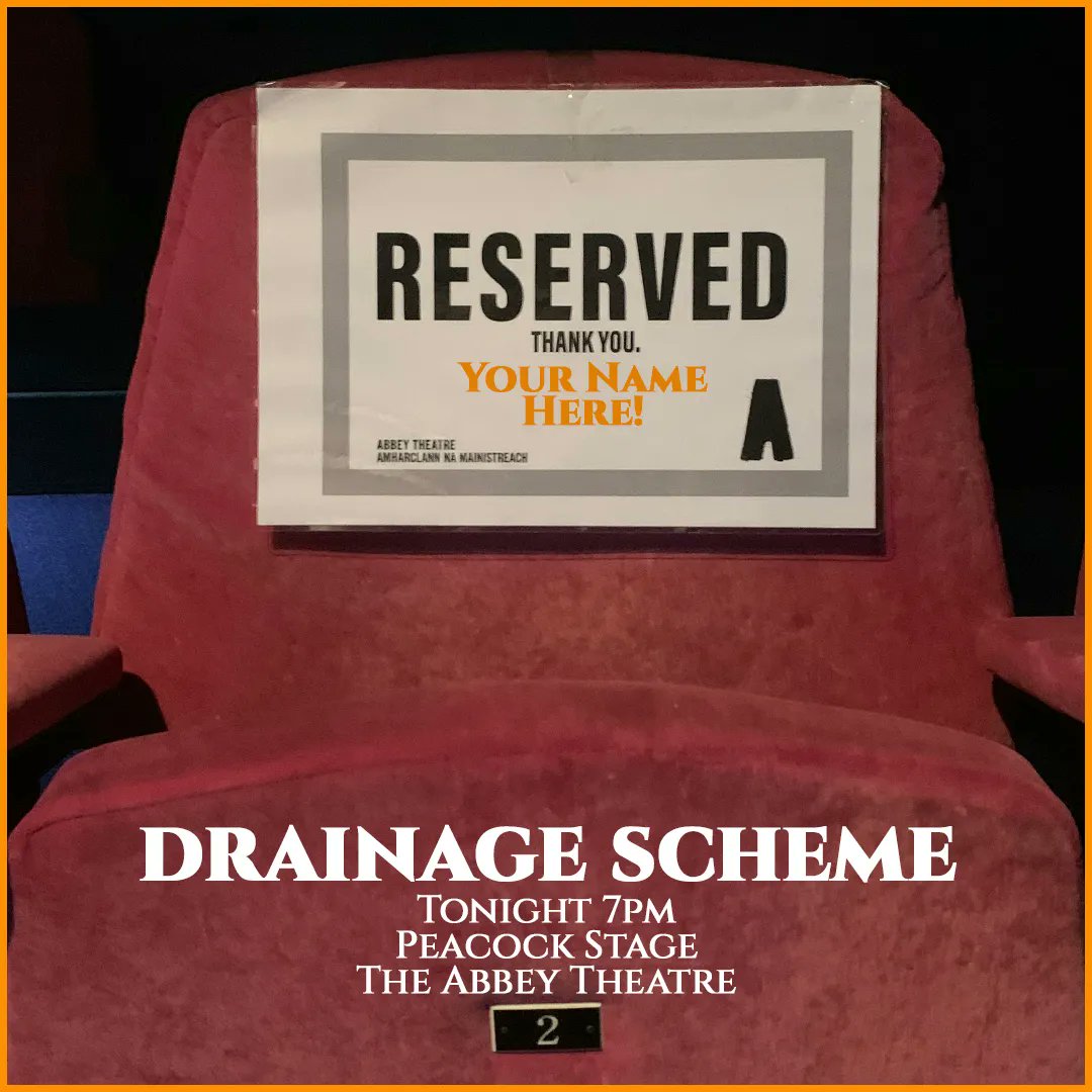 Drainage Scheme as part of <a href="/dublinfringe/">Dublin Fringe Festival</a> continues all this week
7pm on The Peacock Stage at The <a href="/AbbeyTheatre/">Abbey Theatre</a>

Reserve your seat now! 🏃‍♀️🏇
🎟🎟 --> tinyurl.com/DrainageScheme

<a href="/artscouncil_ie/">The Arts Council / An Chomhairle Ealaíon</a> <a href="/CreativeIreland/">Creative Ireland</a> <a href="/StJohnsTheatre/">St. John's Theatre & Arts Centre</a>