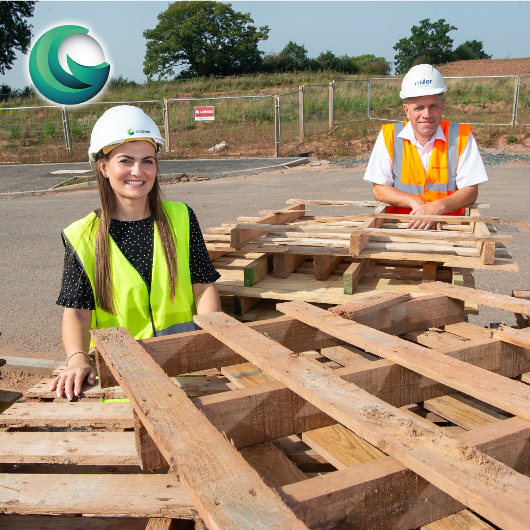 Go Green recently teamed up with Miller Homes Ltd, using more efficient disposal methods to help reduce pallets being placed into skips. Bringing in Community Wood Recycling, their pallets could be repurposed. We are proud to work with a client who shares our same ethos. #ReUse