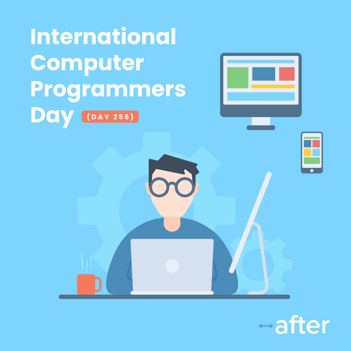 AfterInco's tweet photo. Happy #InternationalComputerProgrammersDay to all of our skilled and talented programmers at After, Inc. On the 256th day of the year (IYKYK 🤓), the "Day of the Programmer" honors the innovators who continue to change the world, one program at a time.
#DayOfTheProgrammer #Day256 https://t.co/IQMW0cQF31