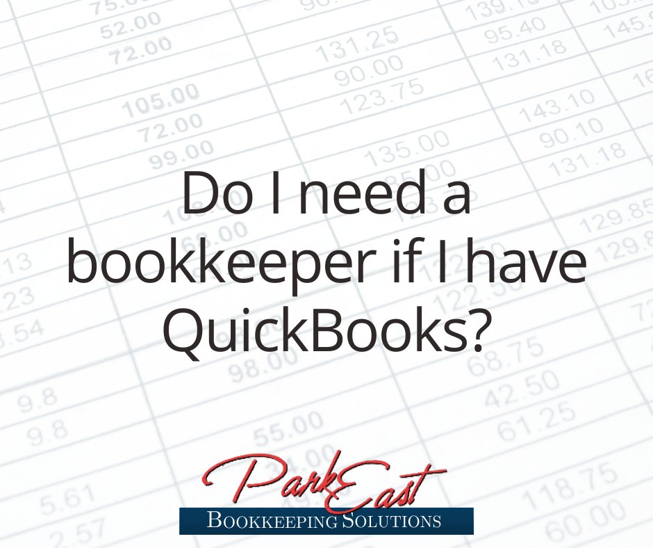 theparkeast's tweet image. We understand that you&apos;re a small business owner, and you want to save money where you can. But relying on software alone may cost you more in the long run. Accountants and bookkeepers can offer so much more than Quickbooks. #bookkeeperfaq #quickbooksfaq #smallbizowner