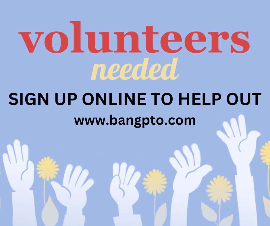 bang_pto's tweet photo. .@BangElementary, our Color #FunRun needs volunteers &amp; donations! Drop off water bottles (the small kind) at the front desk and sign up online to help make this event fun and memorable for our #BangBears! We're watching the weather and hoping we can still hold our event. https://t.co/GFkWBOMu4b