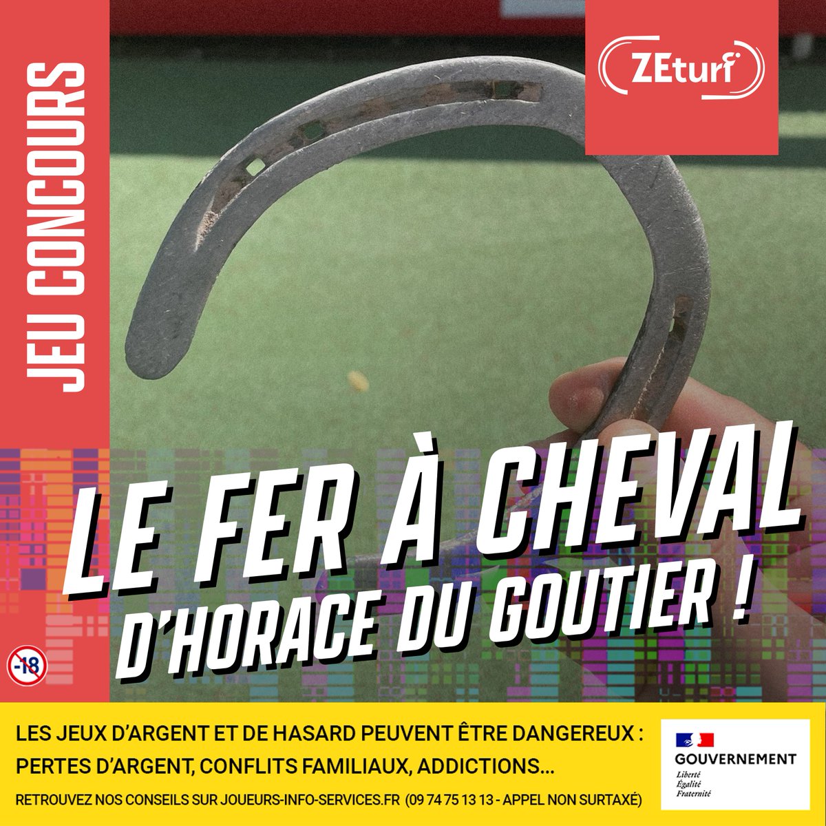 ZEturfFr's tweet photo. 🎁 Après avoir vécu la réunion d'Angers au plus près grâce à @ZEturfFr, il est temps de vous régaler avec un cadeau exceptionnel !

🐴 𝗟𝗲 𝗳𝗲𝗿 𝗮̀ 𝗰𝗵𝗲𝘃𝗮𝗹 du gagnant de la 10ème étape du GNT : 𝗛𝗼𝗿𝗮𝗰𝗲 𝗱𝘂 𝗚𝗼𝘂𝘁𝗶𝗲𝗿 🤩

🔁+❤️ + Login en com'
🍀 TAS 18/09 https://t.co/HGRythfCsd